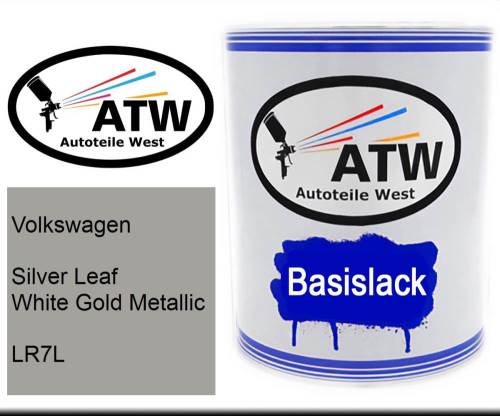 Volkswagen, Silver Leaf White Gold Metallic, LR7L: 1L Lackdose, von ATW Autoteile West.